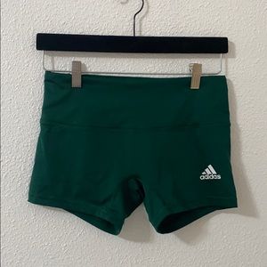 Green 4 inch adidas shorts